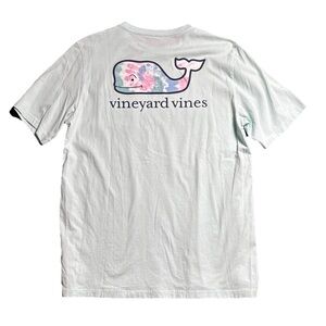 Vineyard Vines Tie-Dye Whale Blue T-Shirt  - XL (18)